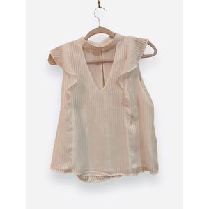 Astr Ruffle Blouse Womens Small White